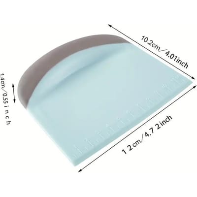 1 stuks Bakgereedschap Plastic Schraper DIY Gebak Crème Spatel Trapeziumvormig Deeg Snijmes Taartverdeler voor Keukenaccessoires white
