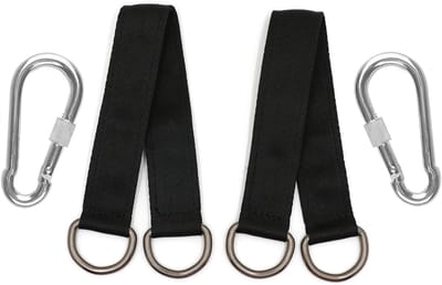 Hangmat Schommel Set - Boom Strap Kit - Buiten Ontspanning - Verstelbaar Zwaar Belastbaar - 2x 30cm - Zwart