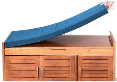 Bankkussen voor buiten - Tuinkussen Lang - Zitcomfort Vergroten - 4cm Dikke Vulling - 180 x 50 cm - Donkerblauw