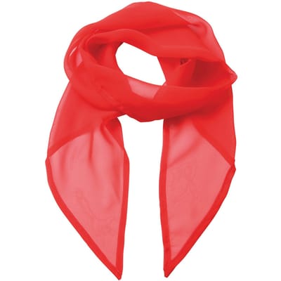 Premier Uniseks sjaal van chiffon in kleuren voor volwassenen (Aardbeienrood)