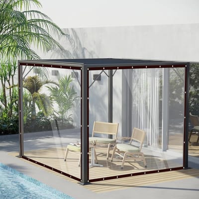 Waterdicht Dekzeil - Transparant Zeil - Tuin Bescherming - Stevig PVC Materiaal - 2 x 6 Meter - Doorzichtig