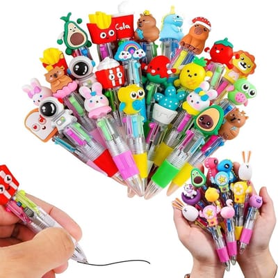 Kleurpotloden voor Kinderen - 20 Stuks 4-in-1 Balpen, Perfect voor Feestjes, School en Cadeaus