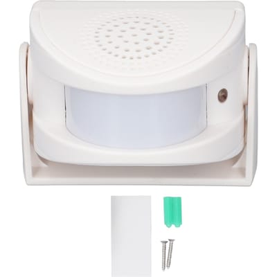 Sonnette de porte à détecteur de mouvement 32 chansons 4 niveaux de volume Intérieur Commercial Alerte d'entrée de porte Bienvenue Buzzer white