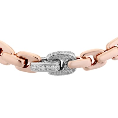 Orphelia ZA-7158 - Armband rosé square links - 925 Zilver rosé - 20 cm