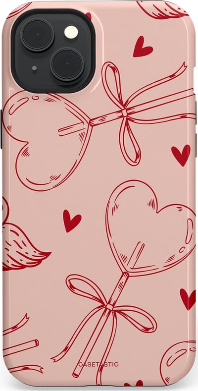 Casetastic Hoesje Geschikt voor Apple iPhone 15 Plus Magsafe - Stijlvolle Beschermende Duo-layer Case - Zoete strikjes