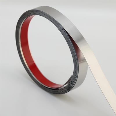 Flexibele Zelfklevende Metalen Wandtrim RVS Geborsteld Zilver voor Randen en Kieren