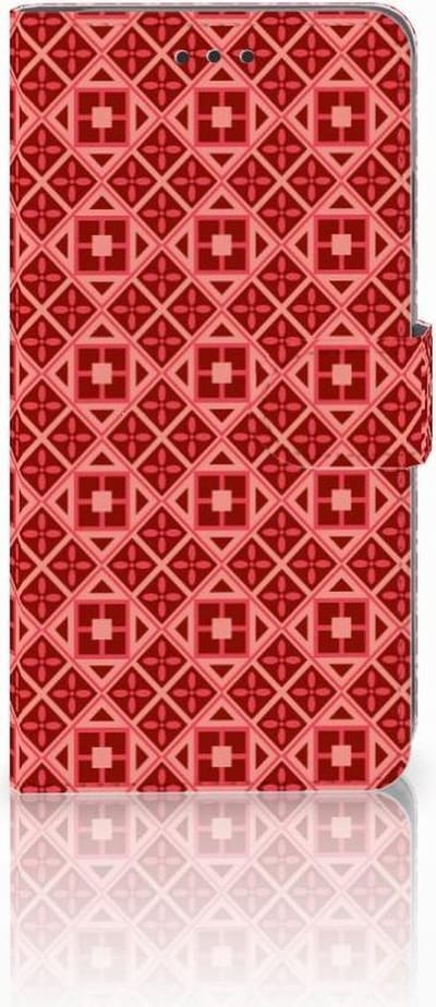 Book Case voor Apple iPhone Xs Max Telefoon Hoesje Batik Rood