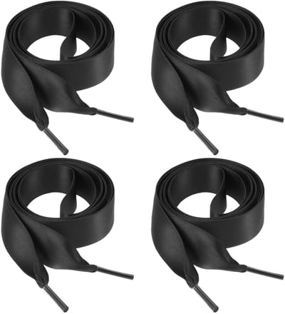 Dailygoods- Schoenveters 120 cm - Satijnen Veters - Platte Veters - 4 Stuks - Modieuze Ontwerpen - Polyester Materiaal - Schoenlussen