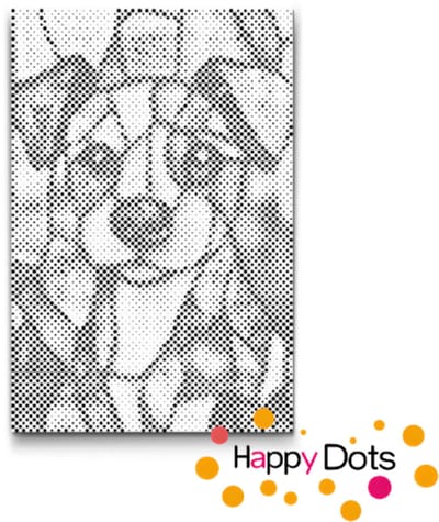 HappyDots DOT Painting Honden 07 - Stippelschilderij 20x30cm