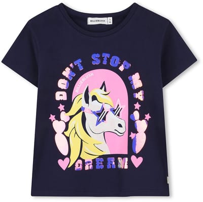 Billieblush - T-Shirt Horse - Blauw - Maat 104