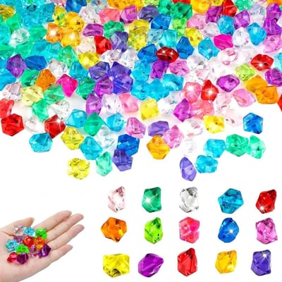 200 stuks veelkleurige acryl edelstenen en nep ijsblokjes voor schatkisten, veilig en niet giftig, ideaal voor piratenfeestjes en creatief spelletjes