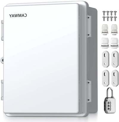 Waterdichte Verdeelkast - Stroomkast Buiten - Elektronica Beveiligen - IP67 Waterdicht Cijferslot - 22 x 17 x 11 cm - Grijs