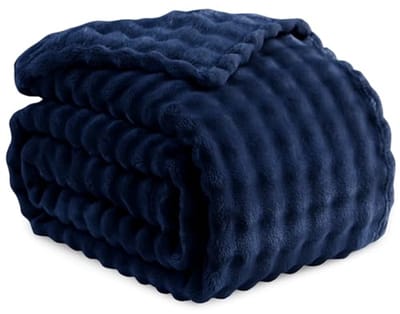 Deken Plaid 130 x 150 in Marineblauw