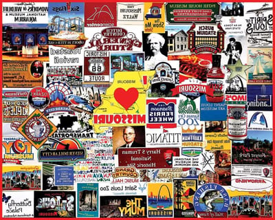 Missouri Puzzel - Stukjes Legpuzzel - Ontspanning Thuis - Gedetailleerde Stedenkaart - 1000 Stukjes - Meerdere Kleuren