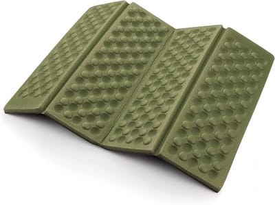 Draagbaar, waterdicht en opvouwbaar kussen - Buitenkniekussen van schuimrubber - Mini draagbaar - Legergroen