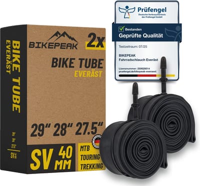 BikePeak 2x binnenband Everäst MTB 29 inch SV Frans / Presta ventiel 40mm 40/62-584/635 - 2-pack fietsbinnenband voor mountainbike en gravel fiets