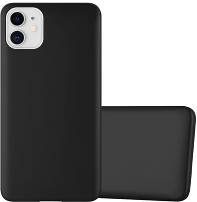 Cadorabo Hoesje geschikt voor Apple iPhone 11 in METALLIC ZWART - Beschermhoes gemaakt van flexibel TPU silicone Case Cover
