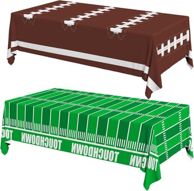 Feest Tafelkleed - Plastic Kleed - Voetbalfeest Decoratie - Waterdicht Ontwerp - 2 Stuks 137x274cm - Groen