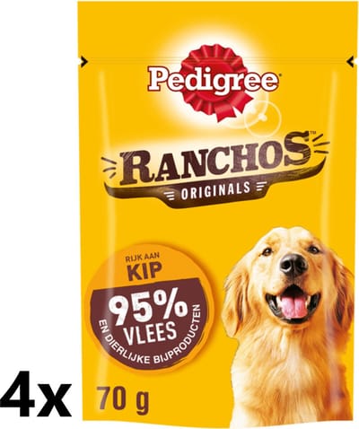 Pedigree - Ranchos Originals met Kip - 4x70g