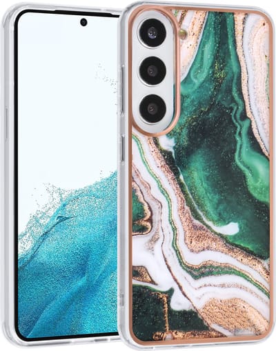 UNIQ Accessory Telefoonhoesje voor Samsung Galaxy S23 - Groen Print, TPU/Polycarbonaat, Beschermend.