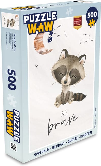 Puzzel Waterverf - Be brave - Quotes - Kinderen - Jongens - Meisjes - Legpuzzel - Puzzel 500 stukjes