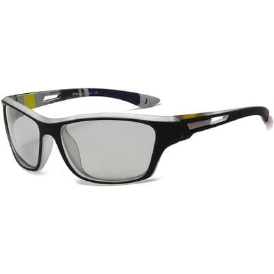 Lunettes de lecture multifocales sportives pour hommes Presbytie Lunettes de lecture bifocales d'extérieur Lunettes de soleil bifocales photochromiques Sun NX +125 gris clair