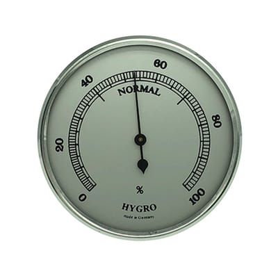 SELVA Hygrometer inbouwweerinstrument, diameter 85 mm, zilver