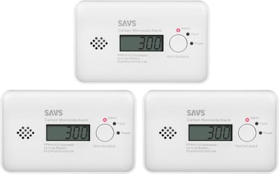 SAVS C10 Koolmonoxidemelder 3-pack - 10 jaar batterij - LCD display - 10 jaar Figaro® sensor - Voldoet aan Europese norm