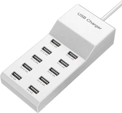 longziming Multi USB Charger 10-poorts – Snelle Oplader - voor Meerdere Apparaten - USB Oplader - Smartphone - Automatische Detectietechnologie
