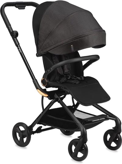 SnelShoppen - Opvouwbare MoMi ADELLE Kinderwagen voor Kinderen vanaf 6 Maanden, 360° Zitting, 5-Punts Veiligheidsgordel, Boodschappenmand, Draaggreep,
