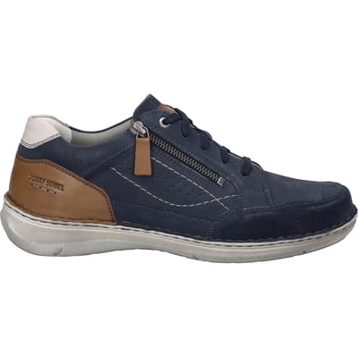 Josef Seibel - NEW ANVERS 11 - Vrije tijdsschoenenHeren veterschoenHeren sneakersCasual - Kleur: Blauw - Maat: 40