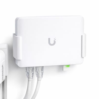 Muurbeugel Geschikt voor Ubiquiti UniFi USW-Flex-Mini 2.5G – Wandhouder voor Netwerk Switch – Wand- of Onder Bureau Montage – Compact Netwerk Accessoire