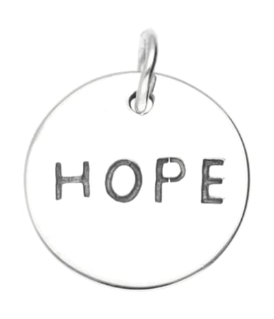 Zilveren Hope kettinghanger