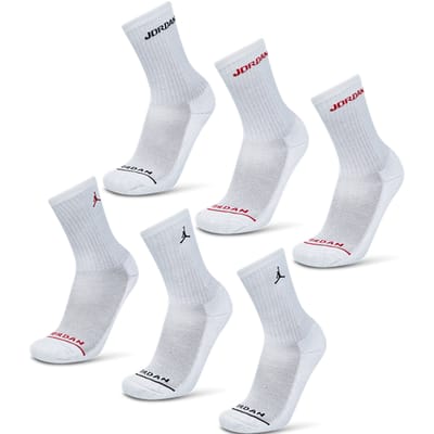 Jordan Kids Crew 6 Pack Sokken Unisex - Wit - Maat 35 - 38