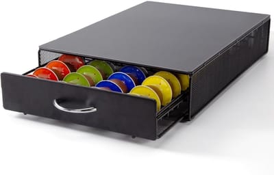Famanu – Espresso capsulehouder met lades - Koffiecuphouder - Opbergbox geschikt voor koffiecups - 40 koffiecups - Zwart