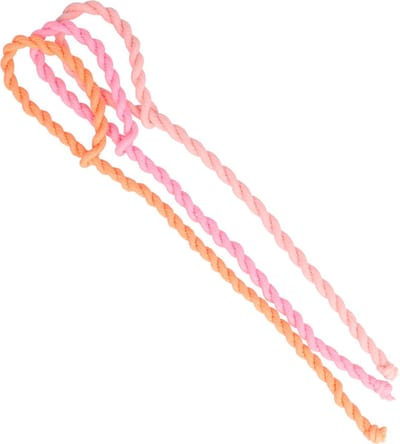 Haarsoires Haarelastieken Basic - Hair Tie Koord - Oranje Roze - Set van 3 - Eenvoudige Haar Elastieken voor Dagelijks Gebruik