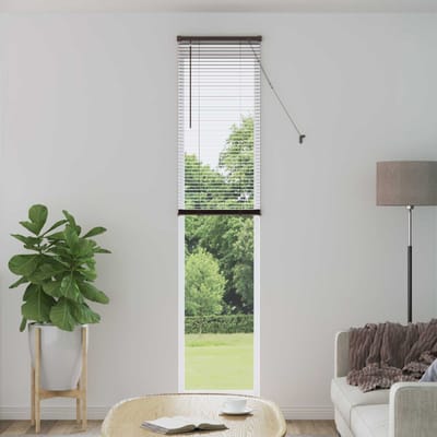 vidaXL - Venetiaanse - jaloezie - Donkerbruin - met - Patroon - 213 - x - 40 - cm - 25 - mm