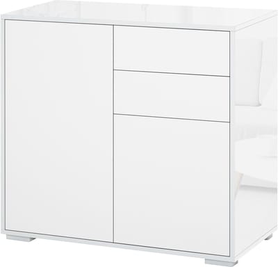 HOMCOM Dressoir - Spaanplaat - 79x36x74cm - Wit
