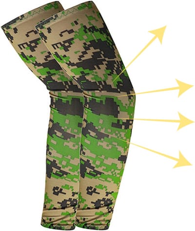Livano Armwarmers Dames & Heren - Armstukken - Polswarmers - Winter - Groene Camouflage