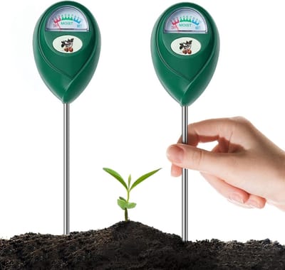 Nauwkeurige bodemvochtmeter voor tuin en landbouw, compact en lichtgewicht, ideaal voor binnen- en buitentuinen, 2 stuks