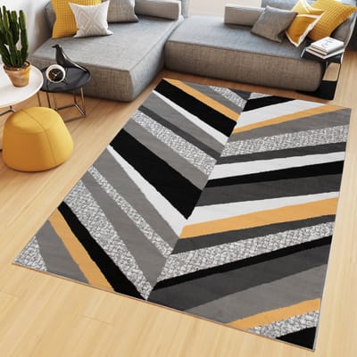 Tapiso Maya Vloerkleed Grijs Geel Woonkamer Kleed Tapijt Maat- 250x300
