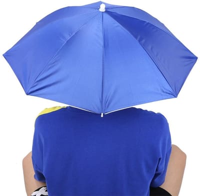 Dailygoody - Paraplu Hoed - Opvouwbare Parasol Hoed - Zonbescherming voor Vissen - 65 cm - Geschikt voor Golf en Tuinieren - Ideaal voor buitenactivit...