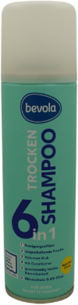 Bevola Droogshampoo - 6-in-1 | 1x 200ml - Anti-vet Effect | Fris haar zonder te wassen