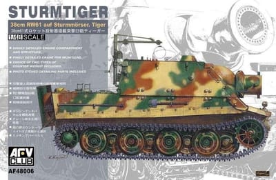 AFV Club Modelbouwpakket Militaire voertuigen - 48006 38cm RW61 auf Sturmmörser. Tiger Sturmtiger Plastic - 1:48 - Modelbouw