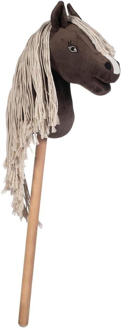 Stokpaard Hobby Horse - Paardrijden Speelgoed - Fantasierijk Spelen - Slanke Lijnvorm - ca. 350g - Bruin Beige