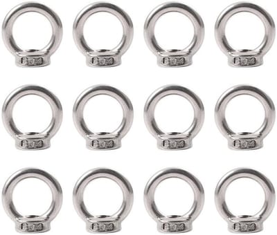 Ringmoeren M6 - 12 Stuks - Roestvrij Staal 304 - Oogmoeren - Ringschroeven - Bevestigen van Ornamenten