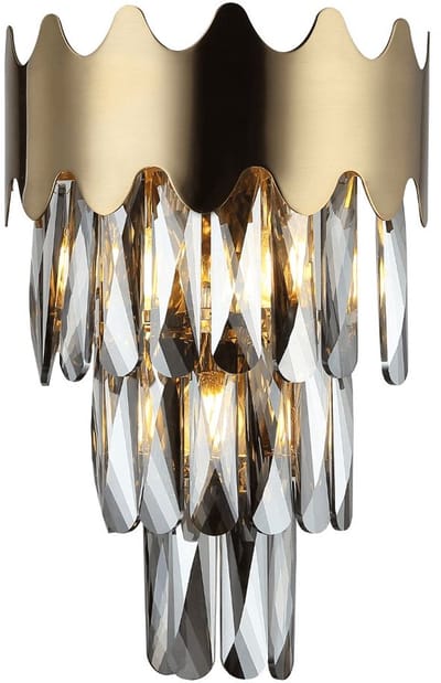 Kosilum - Graziano - Wandlamp - Goud/Messing - Metaal en kristal