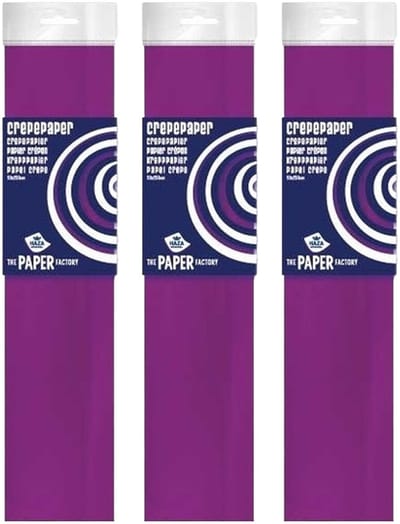 Crepe papier platte vellen - 5x - cyclaam - 250 x 50 cm - Knutselen met papier - Knutselspullen