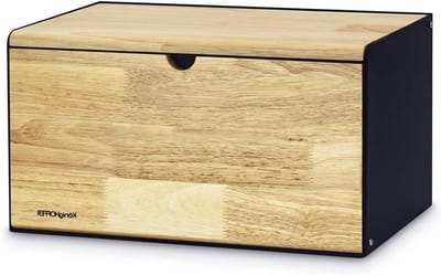 Broodtrommel - Brooddoos Opslag - Brood Vers Houden - Met Snijplank Deksel - 355 x 215 x 195 cm - Zwart
