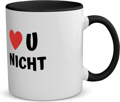 Akyol - love u nicht koffiemok - theemok - zwart - Nicht - de liefste nicht - verjaardag - cadeautje voor nicht - nicht artikelen - kado - geschenk - 350 ML inhoud